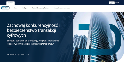 InfoCert Polish website home page